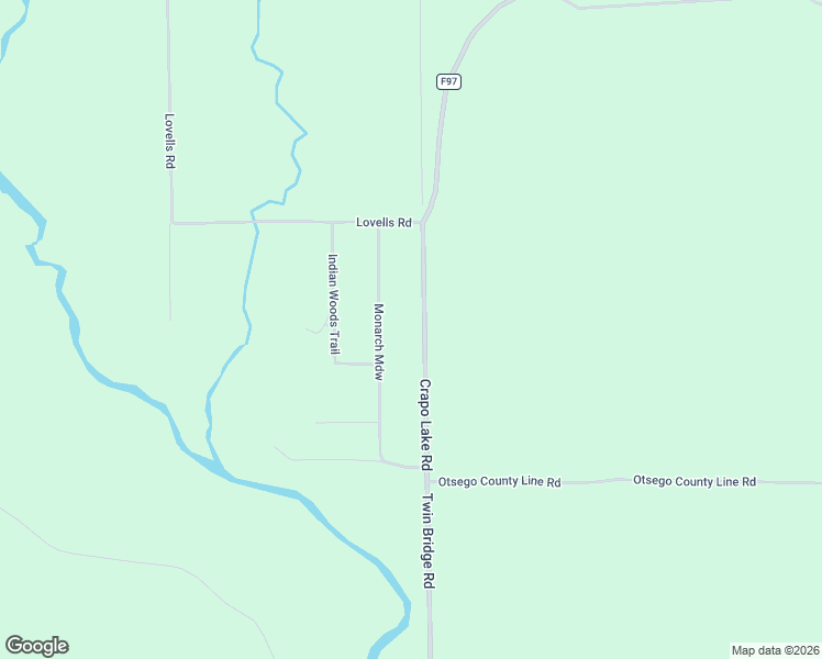 map of restaurants, bars, coffee shops, grocery stores, and more near 11629 Indian Woods Trail in Grayling