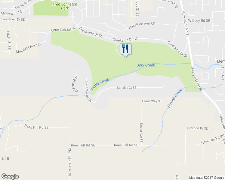 map of restaurants, bars, coffee shops, grocery stores, and more near 622 Sahalee Court Southeast in Salem