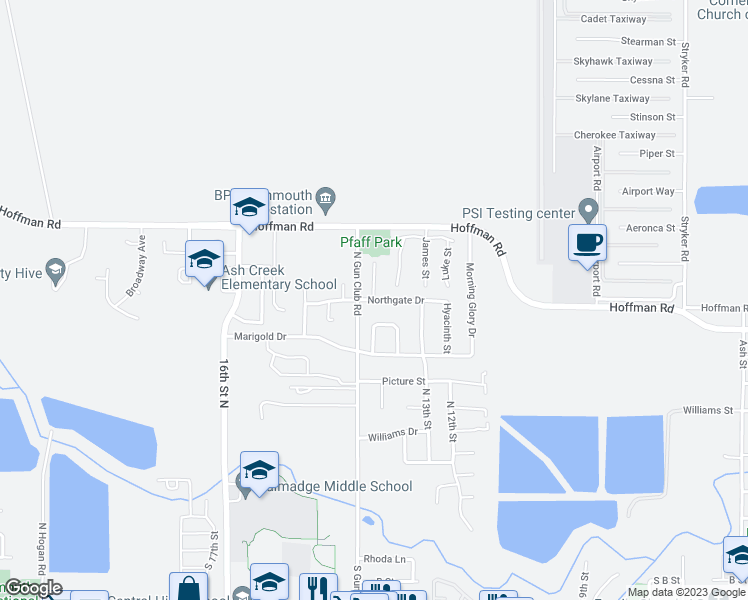map of restaurants, bars, coffee shops, grocery stores, and more near 1432 Northgate Drive in Independence