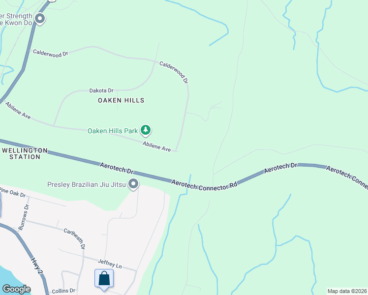 map of restaurants, bars, coffee shops, grocery stores, and more near 1 Calderwood Drive in Wellington