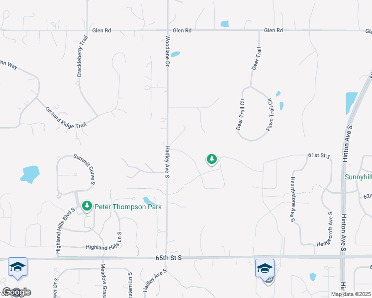 map of restaurants, bars, coffee shops, grocery stores, and more near 7073 61st St S in Cottage Grove