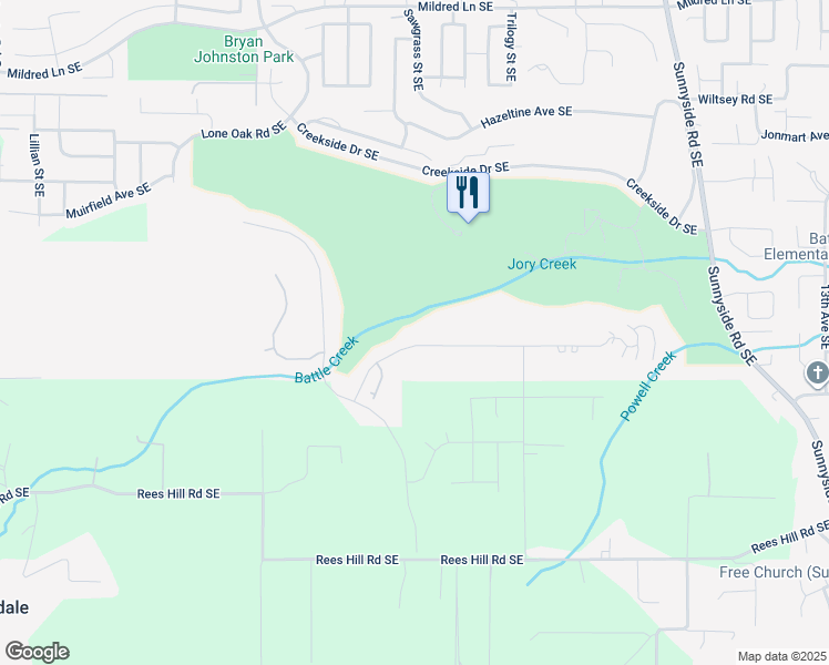 map of restaurants, bars, coffee shops, grocery stores, and more near 622 Sahalee Court Southeast in Salem