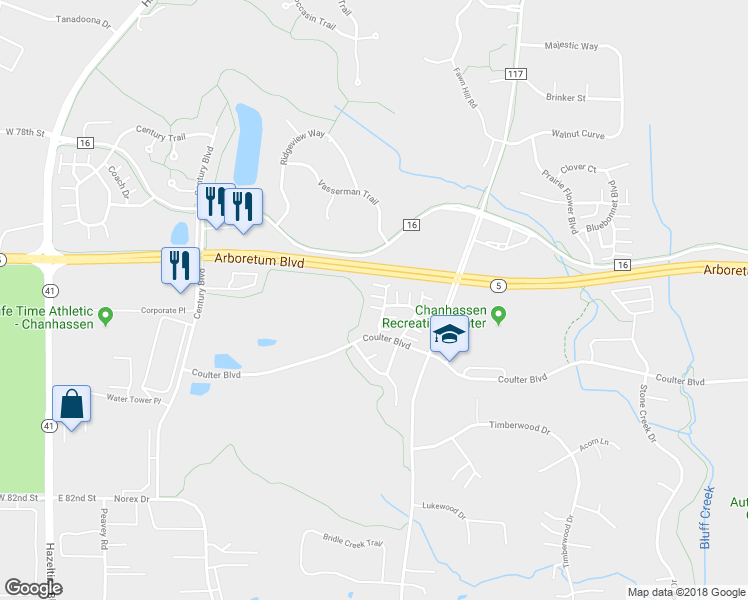 map of restaurants, bars, coffee shops, grocery stores, and more near 7854 Harvest Lane in Chanhassen