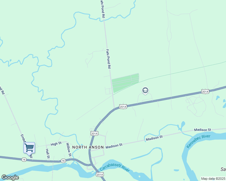 map of restaurants, bars, coffee shops, grocery stores, and more near 2 Pleasant Street in Anson