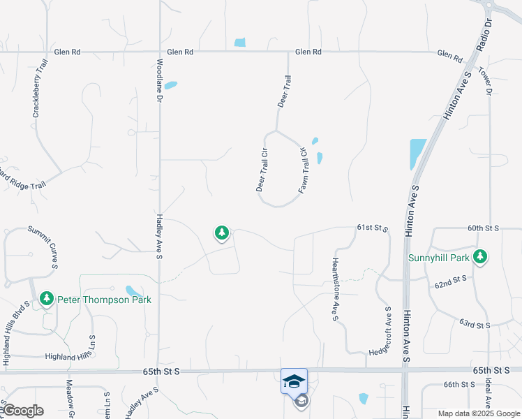 map of restaurants, bars, coffee shops, grocery stores, and more near 5956 Deer Trail Circle in Woodbury