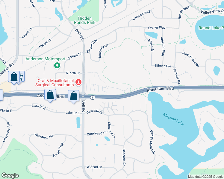 map of restaurants, bars, coffee shops, grocery stores, and more near 18189 Cattail Court in Eden Prairie