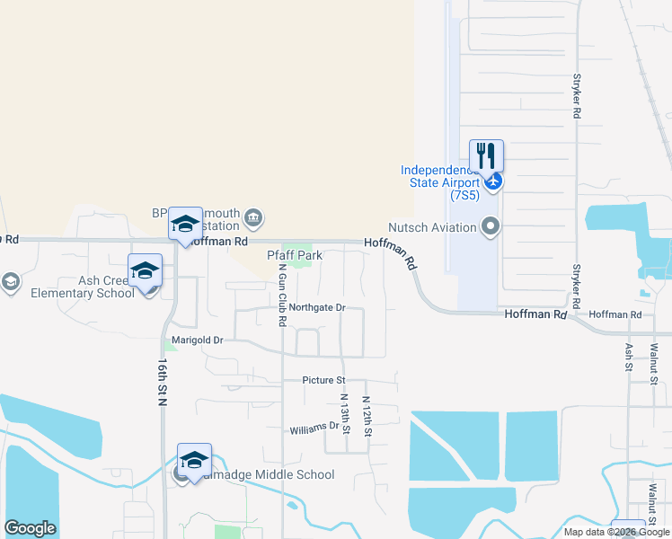 map of restaurants, bars, coffee shops, grocery stores, and more near 914 James Street in Independence