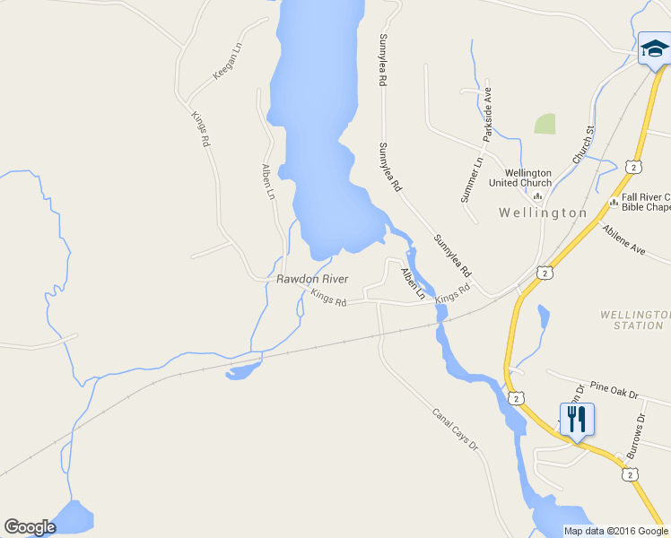 map of restaurants, bars, coffee shops, grocery stores, and more near 89 Kings Road in Wellington