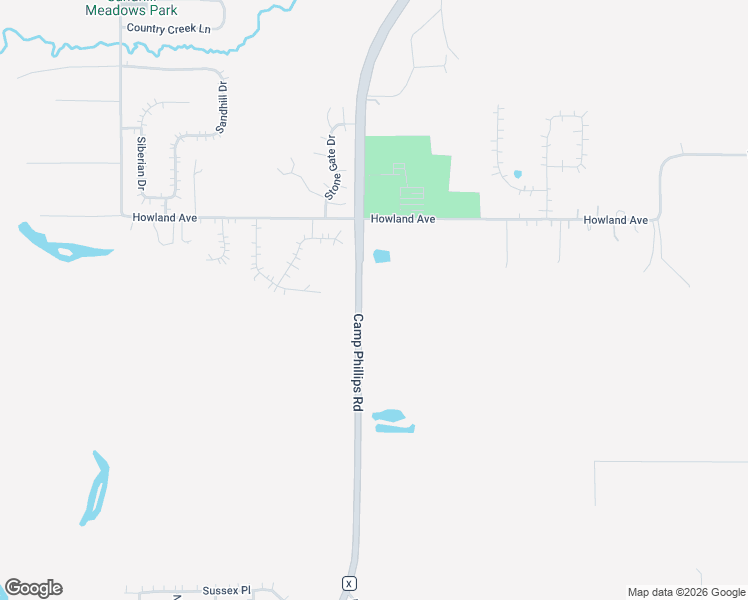 map of restaurants, bars, coffee shops, grocery stores, and more near 10137-10689 Camp Phillips Road in Weston