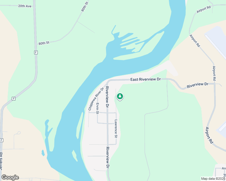 map of restaurants, bars, coffee shops, grocery stores, and more near 3820 Lawrence Street in Eau Claire