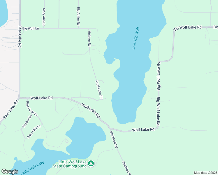 map of restaurants, bars, coffee shops, grocery stores, and more near 5460-5532 Wolf Lake Drive in Lewiston