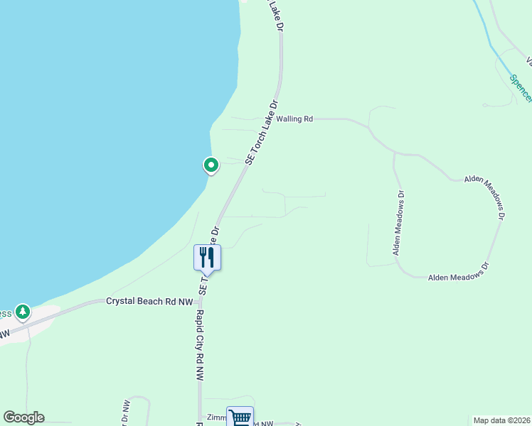 map of restaurants, bars, coffee shops, grocery stores, and more near 9535 Serenity Trail in Alden