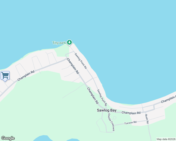 map of restaurants, bars, coffee shops, grocery stores, and more near 197 Sawlog Point Road in Simcoe County