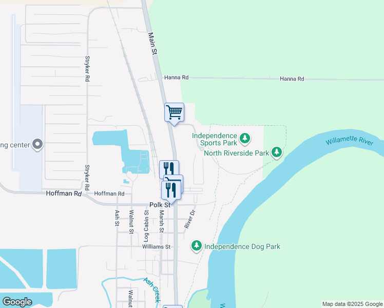map of restaurants, bars, coffee shops, grocery stores, and more near 209 Deann Drive in Independence