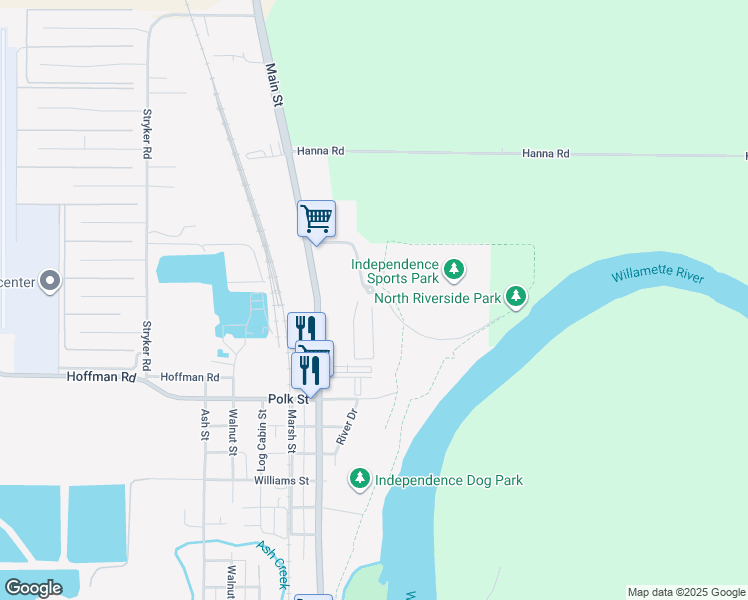 map of restaurants, bars, coffee shops, grocery stores, and more near 209 Deann Drive in Independence