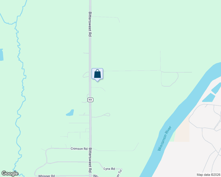 map of restaurants, bars, coffee shops, grocery stores, and more near 2550 Stonecrop Road in Wausau