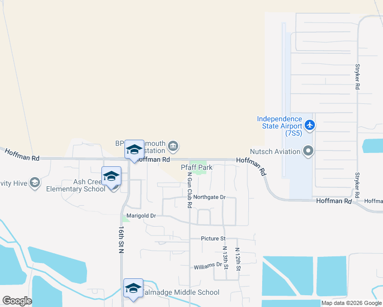 map of restaurants, bars, coffee shops, grocery stores, and more near 8575 Hoffman Road in Independence