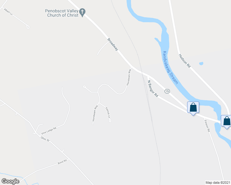 map of restaurants, bars, coffee shops, grocery stores, and more near Hornbeam Way in Glenburn