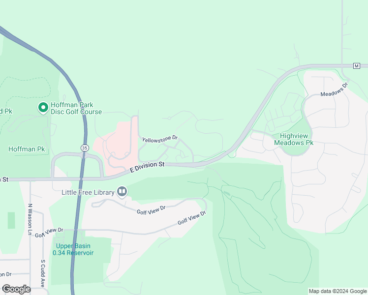 map of restaurants, bars, coffee shops, grocery stores, and more near 670 Yellowstone Drive in River Falls