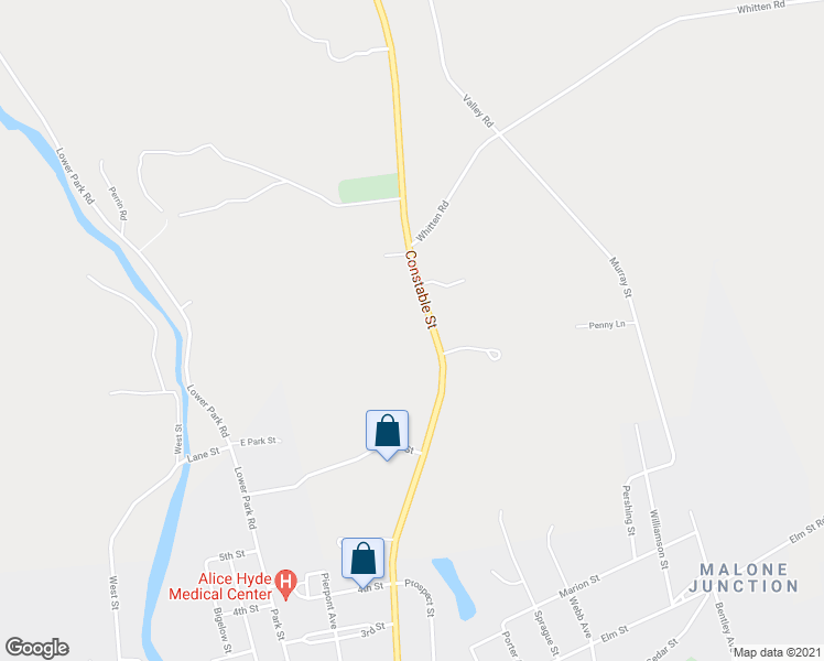 map of restaurants, bars, coffee shops, grocery stores, and more near 14913 New York 30 in Malone