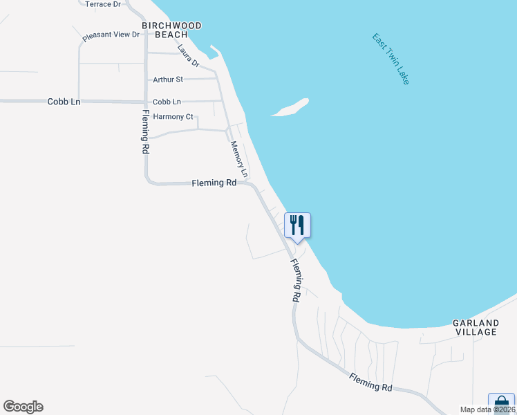 map of restaurants, bars, coffee shops, grocery stores, and more near Fleming Road in Lewiston