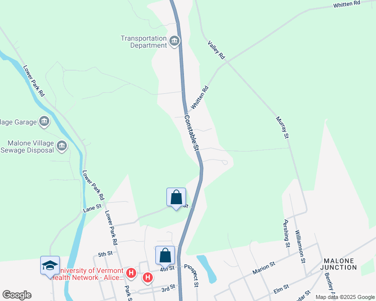 map of restaurants, bars, coffee shops, grocery stores, and more near 14913 New York 30 in Malone