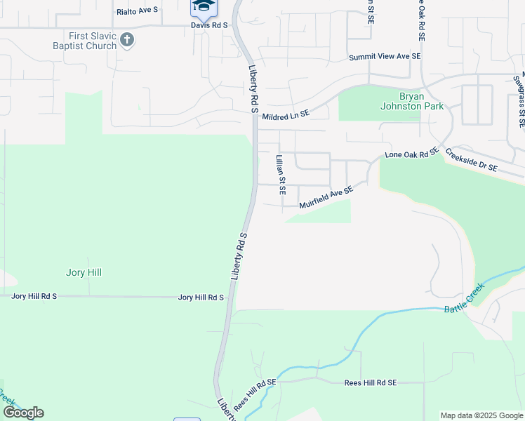 map of restaurants, bars, coffee shops, grocery stores, and more near 102 Muirfield Court Southeast in Salem