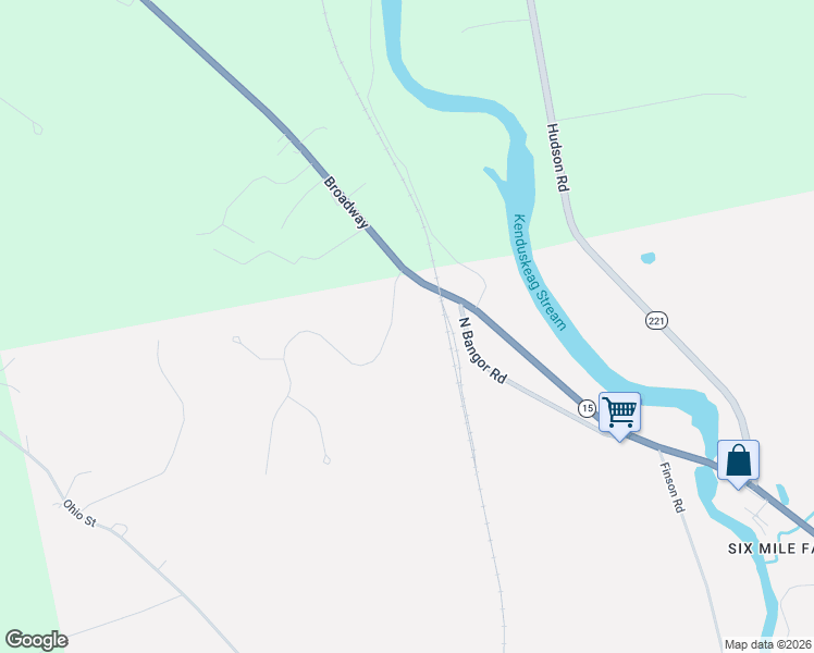 map of restaurants, bars, coffee shops, grocery stores, and more near 2682 Broadway in Bangor
