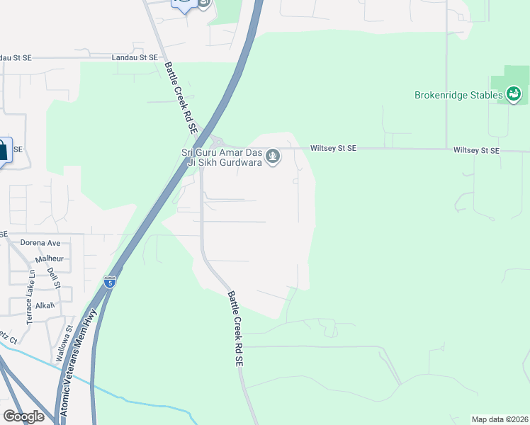 map of restaurants, bars, coffee shops, grocery stores, and more near 2834 Derting Lane Southeast in Salem