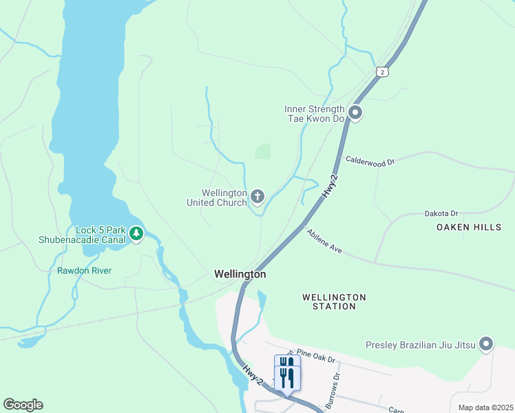 map of restaurants, bars, coffee shops, grocery stores, and more near 76 Church Street in Wellington