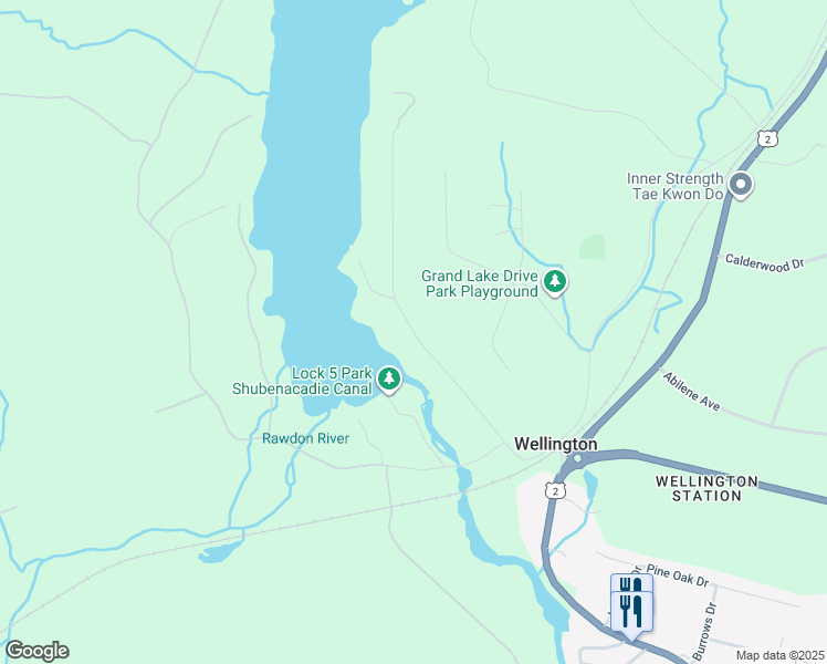 map of restaurants, bars, coffee shops, grocery stores, and more near Sunnylea Road in Wellington