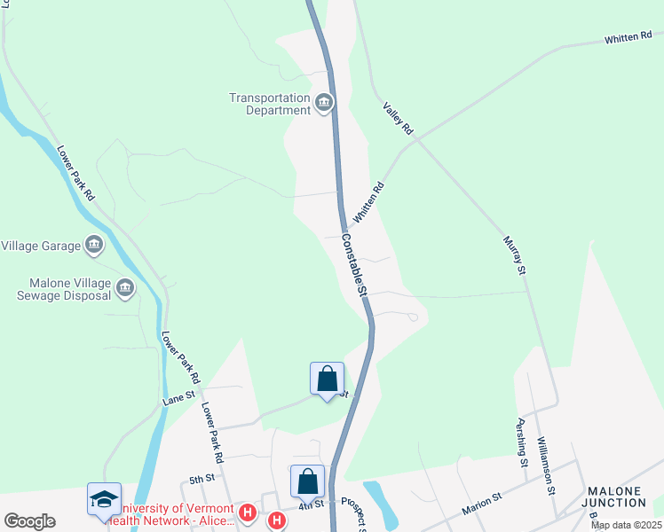 map of restaurants, bars, coffee shops, grocery stores, and more near 14913 State Highway 30 in Malone