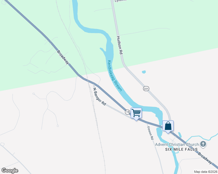 map of restaurants, bars, coffee shops, grocery stores, and more near 2685 Broadway in Bangor