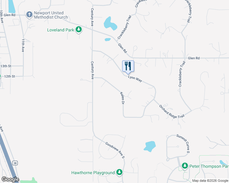 map of restaurants, bars, coffee shops, grocery stores, and more near 6102 Kalen Drive in Woodbury
