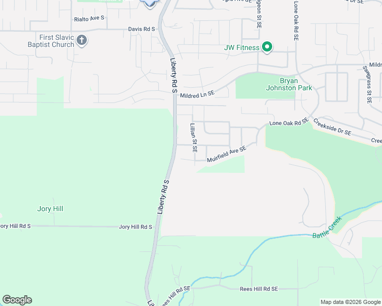 map of restaurants, bars, coffee shops, grocery stores, and more near 6173 Lillian Street Southeast in Salem