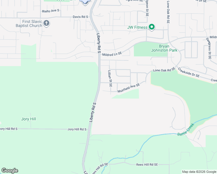 map of restaurants, bars, coffee shops, grocery stores, and more near 6173 Lillian Street Southeast in Salem