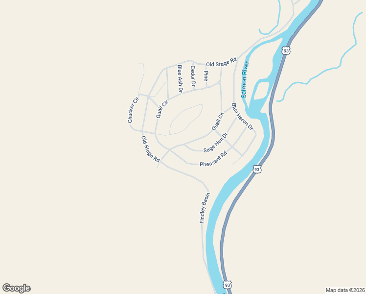 map of restaurants, bars, coffee shops, grocery stores, and more near Chucker Circle in Salmon