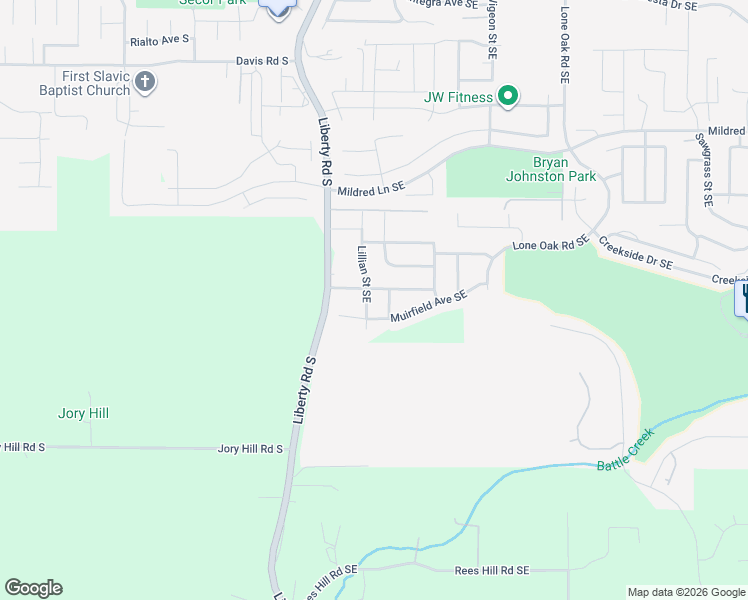 map of restaurants, bars, coffee shops, grocery stores, and more near 133 Radiance Avenue Southeast in Salem