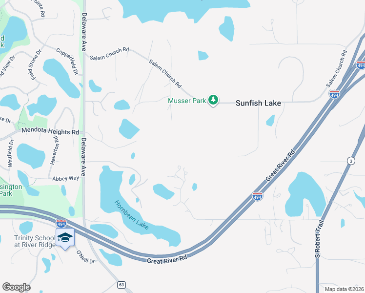 map of restaurants, bars, coffee shops, grocery stores, and more near 240 Salem Church Road in Saint Paul