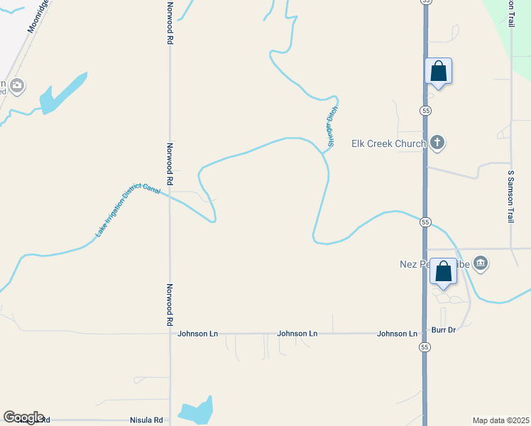 map of restaurants, bars, coffee shops, grocery stores, and more near 29 Compass Lane in McCall