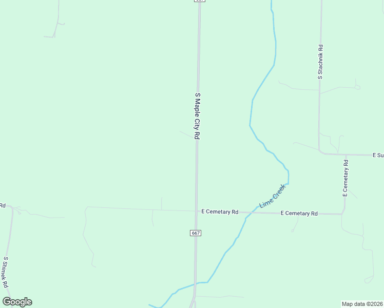 map of restaurants, bars, coffee shops, grocery stores, and more near 7684-7998 South Maple City Road in Maple City