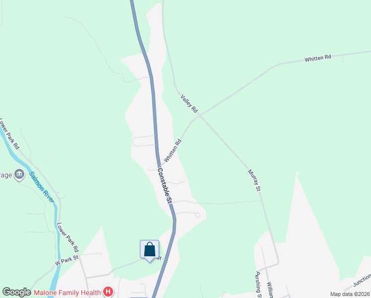 map of restaurants, bars, coffee shops, grocery stores, and more near 24 Whitten Rd in Malone