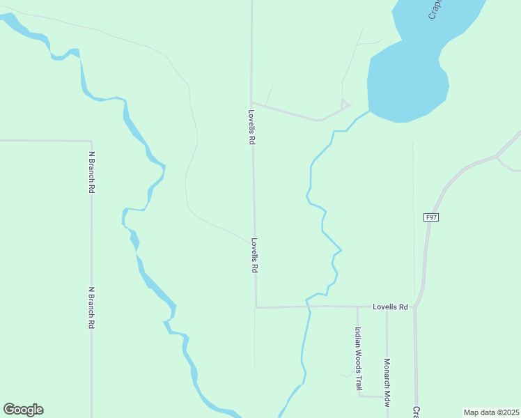 map of restaurants, bars, coffee shops, grocery stores, and more near Lovells Road in Grayling
