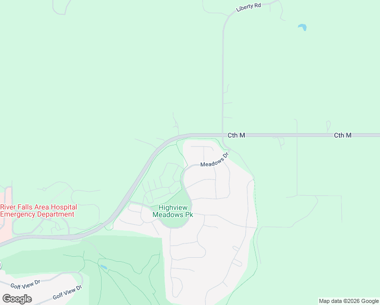 map of restaurants, bars, coffee shops, grocery stores, and more near 2761 Meadows Drive in River Falls