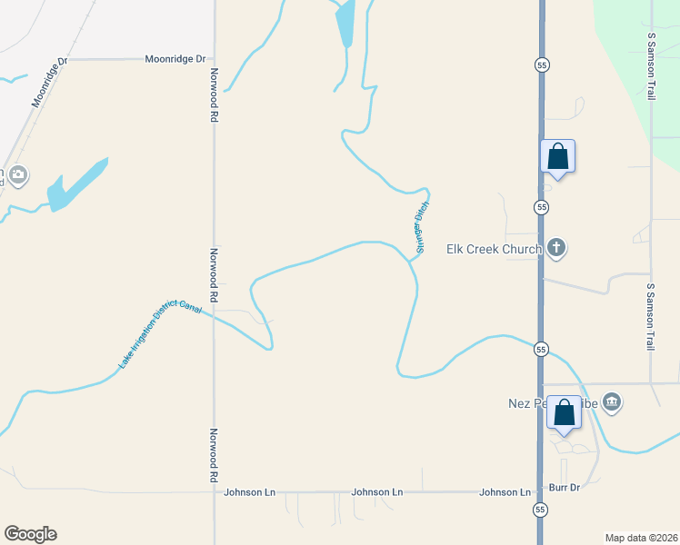 map of restaurants, bars, coffee shops, grocery stores, and more near 40 Compass Lane in McCall
