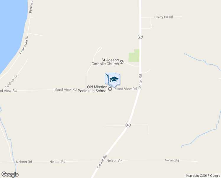 map of restaurants, bars, coffee shops, grocery stores, and more near 2699 Island View Rd in Traverse City