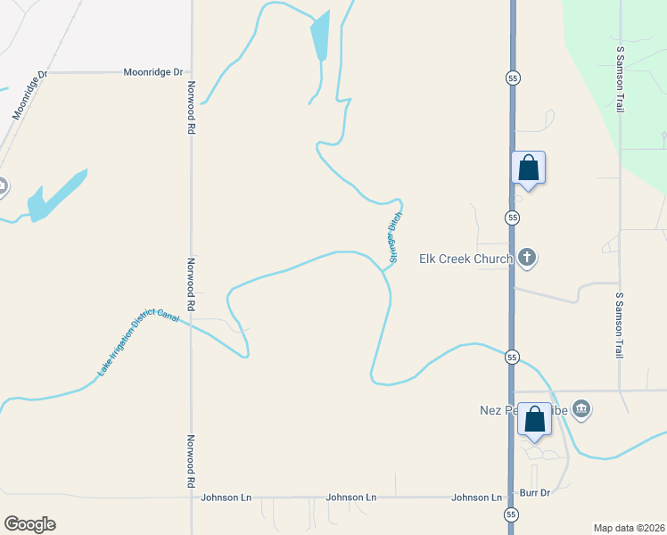 map of restaurants, bars, coffee shops, grocery stores, and more near 40 Compass Lane in McCall