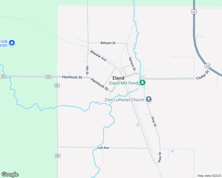 map of restaurants, bars, coffee shops, grocery stores, and more near N7666 1st Street in Eland