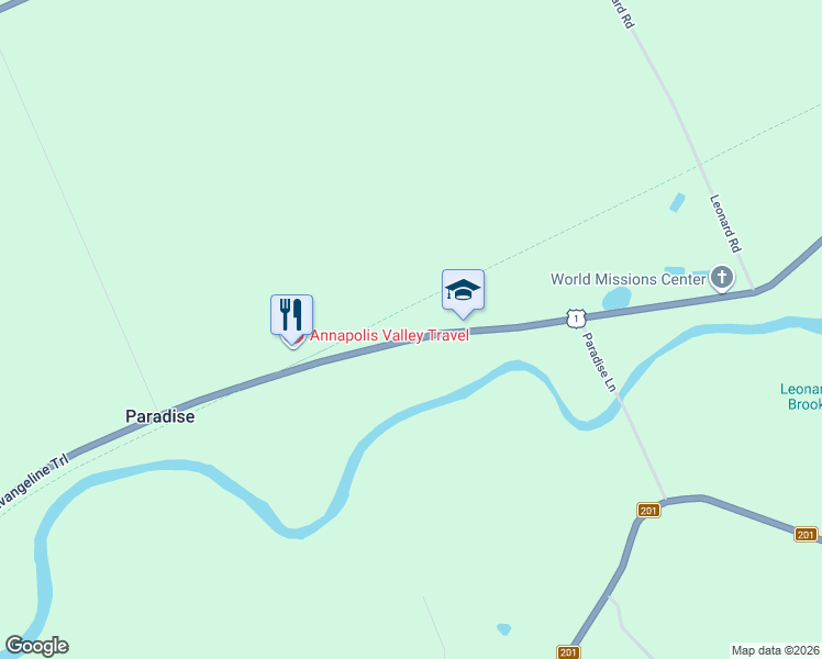 map of restaurants, bars, coffee shops, grocery stores, and more near 10251 Highway 1 in Annapolis, Subd. B