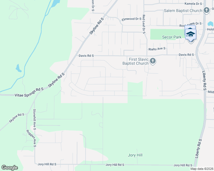 map of restaurants, bars, coffee shops, grocery stores, and more near 2248 Veneta Avenue in Salem